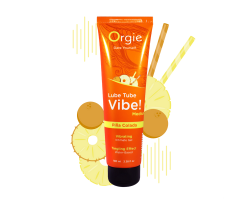Лубрикант с эффектом вибрации Orgie Lube Tube Vibe Medium Pina Colada, 100 мл-foto2