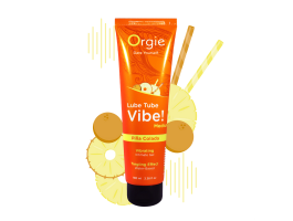 Лубрикант с эффектом вибрации Orgie Lube Tube Vibe Medium Pina Colada, 100 мл-foto2