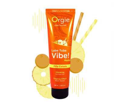 Лубрикант с эффектом вибрации Orgie Lube Tube Vibe Medium Pina Colada, 100 мл Лубрикант с эффектом вибрации Orgie Lube Tube Vibe Medium Pina Colada, 100 мл