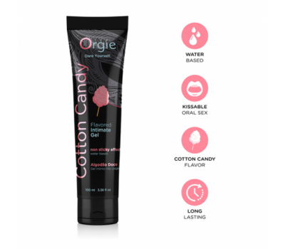 Съедобный интимный гель Orgie Lube Tube Cotton Candy, 100 мл Съедобный интимный гель Orgie Lube Tube Cotton Candy, 100 мл