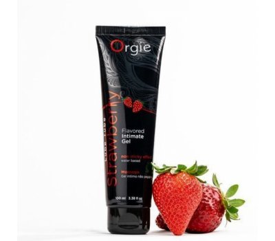 Съедобный интимный гель Orgie Lube Tube Strawberry, 100 мл Съедобный интимный гель Orgie Lube Tube Strawberry, 100 мл