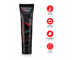 Съедобный интимный гель Orgie Lube Tube Strawberry, 100 мл-foto3