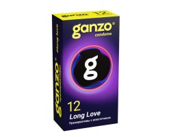Презервативы Ganzo Long Love, с анестезирующим эффектом, латекс, 18 см, 12 шт