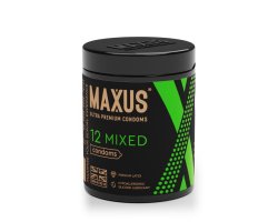 Презервативы MAXUS Mixed №12 с железным кейсом, набор, X-Edition, 12 шт