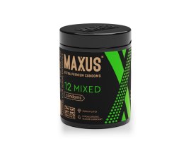 Презервативы MAXUS Mixed №12 с железным кейсом, набор, X-Edition, 12 шт