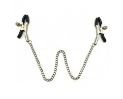 Классические зажимы на соски с серебряной цепочкой