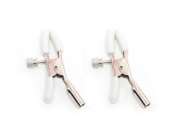 Классические белые зажимы для сосков
