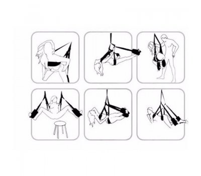 Подвесные секс качели расцветка белый леопард