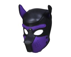 Фетиш-маска собаки Angry Dog L черно-фиолетовая