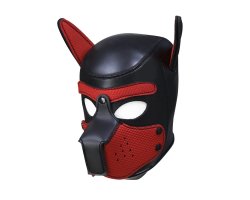 Фетиш-маска собаки Angry Dog L черно-красная