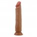 Фаллоимитатор мулат с хребтом на присоске из киберкожи 24 см, Ø 4,2 см