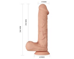 Реалистичный фаллоимитатор Berqrisi, телесный, 26 см, Ø 5,5 см-foto4