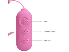 Перезаряжаемые зажимы на соски с вибрацией и электростимуляцией Pretty Love Nipple Clip-foto2