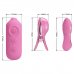 Перезаряжаемые зажимы на соски с вибрацией и электростимуляцией Pretty Love Nipple Clip
