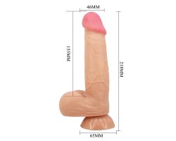 Реалистичный фаллоимитатор Najm с эффектом кожи, телесный, 21,8 см, Ø 4,6 см-foto6