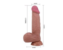 Реалистичный фаллоимитатор Najm с эффектом кожи, мулат, 21,8 см, Ø 4,6 см-foto6