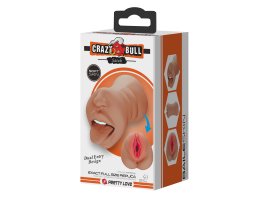 Двухсторонний мастурбатор вагина и ротик с зубками и языком Crazy Bull Sarah, 18 см-foto6