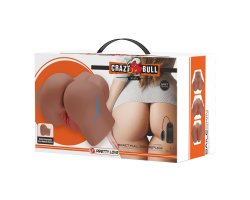 Реалистичный мастурбатор вагина-анус с вибрацией Crazy Bull Hailey, мулатка-foto9