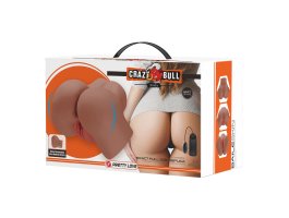 Реалистичный мастурбатор вагина-анус с вибрацией Crazy Bull Hailey, мулатка-foto8