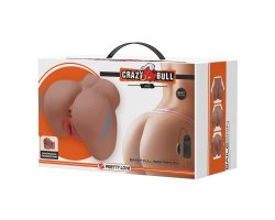 Реалистичный мастурбатор вагина-анус с вибрацией Crazy Bull Mila, мулатка-foto9