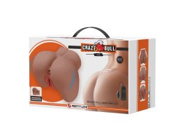 Реалистичный мастурбатор вагина-анус с вибрацией Crazy Bull Mila, мулатка-foto9