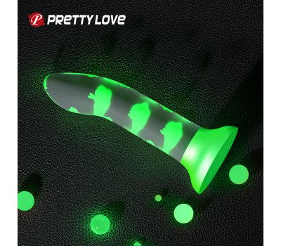 Светящийся в темноте фаллоимитатор Pretty Love Romantic Rendezvous, 17 см, Ø 3,3 см