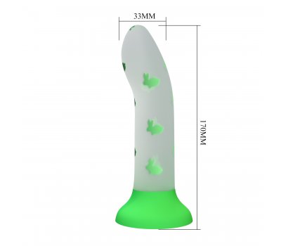 Светящийся в темноте фаллоимитатор Pretty Love Romantic Rendezvous, 17 см, Ø 3,3 см