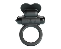 Эрекционное виброкольцо Vibrant Penis Ring Debonaire, черное-foto8
