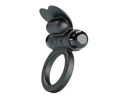 Эрекционное виброкольцо Vibrant Penis Ring Debonaire, черное-foto4