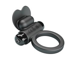 Эрекционное виброкольцо Vibrant Penis Ring Debonaire, черное-foto5