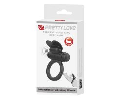 Эрекционное виброкольцо Vibrant Penis Ring Debonaire, черное-foto2
