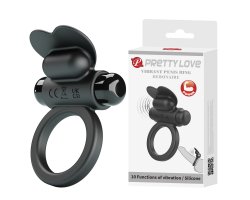 Эрекционное виброкольцо Vibrant Penis Ring Debonaire, черное