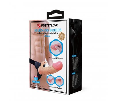 Фаллопротез с клиторальным стимулятором на трусиках Harness Briefs Mavis, 22,8 см, Ø 3,4 см Фаллопротез с клиторальным стимулятором на трусиках Harness Briefs Mavis, 22,8 см, Ø 3,4 см