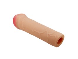 Удиняющая насадка Pretty Love Nile, телесный, 16,5 см, Ø 3,7 см-foto7