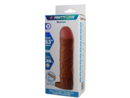 Удлиняющая насадка с креплением под мошонку Pretty Love Bunion, мулат, 16,5 см, Ø 3,8 см-foto4