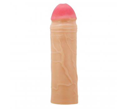 Удиняющая насадка Pretty Love Chane, телесный, 18 см, Ø 3,9 см