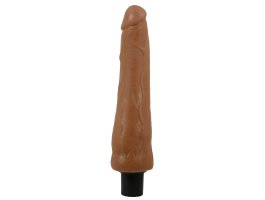 Вибратор с эффектом скользящей кожи Pretty Love Sliding Skin Alfredo, мулат, 25 см, Ø 4 см-foto5