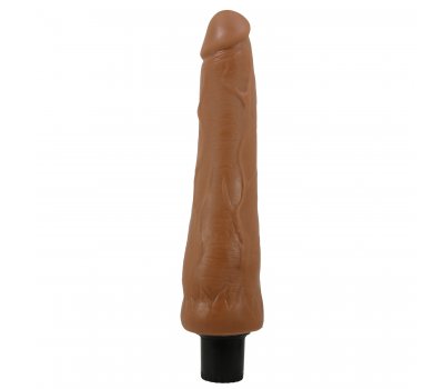 Вибратор с эффектом скользящей кожи Pretty Love Sliding Skin Alfredo, мулат, 25 см, Ø 4 см