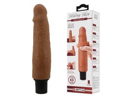 Вибратор с эффектом скользящей кожи Pretty Love Sliding Skin Waldorf, мулат, 21,5 см, Ø 4 см