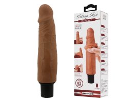 Вибратор с эффектом скользящей кожи Pretty Love Sliding Skin Waldorf, мулат, 21,5 см, Ø 4 см