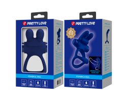 Эрекционное виброкольцо Pretty Love Powerful Ring с ушками и петлей на мошонку-foto11