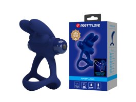 Эрекционное виброкольцо Pretty Love Powerful Ring с ушками и петлей на мошонку-foto4