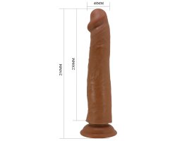 Реалистичный фаллоимитатор на присоске Sharife Sliding Skin, мулат, 25,4 см, Ø 4,8 см-foto5
