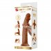 Реалистичный фаллоимитатор на присоске Sharife Sliding Skin, мулат, 25,4 см, Ø 4,8 см