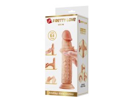 Реалистичный фаллоимитатор на присоске Keon Sliding Skin, телесный, 21,4 см, Ø 4,4 см-foto4