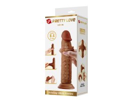 Реалистичный фаллоимитатор на присоске Keon Sliding Skin, мулат, 21,4 см, Ø 4,4 см-foto3
