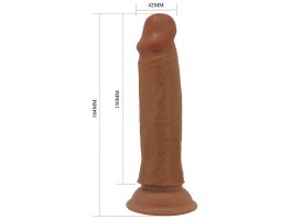 Реалистичный фаллоимитатор на присоске Quentin Sliding Skin, мулат, 18,4 см, Ø 4,2 см-foto6