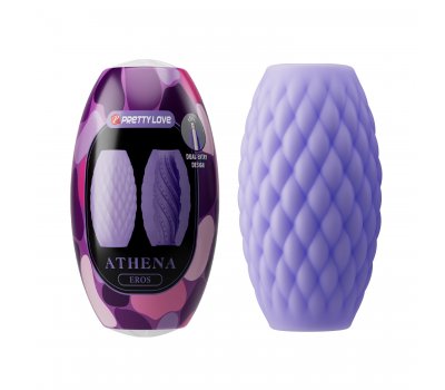 Яйцо-мастурбатор Pretty Love Athena Eros, фиолетовое