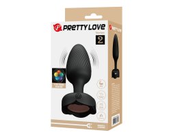 Анальная пробка с вибрацией и подсветкой Pretty Love Varian 2, черная, Ø 3,8 см-foto5