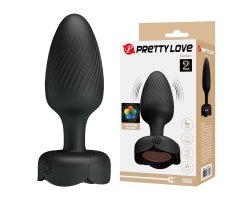 Анальная пробка с вибрацией и подсветкой Pretty Love Varian 2, черная, Ø 3,8 см Анальная пробка с вибрацией и подсветкой Pretty Love Varian 2, черная, Ø 3,8 см